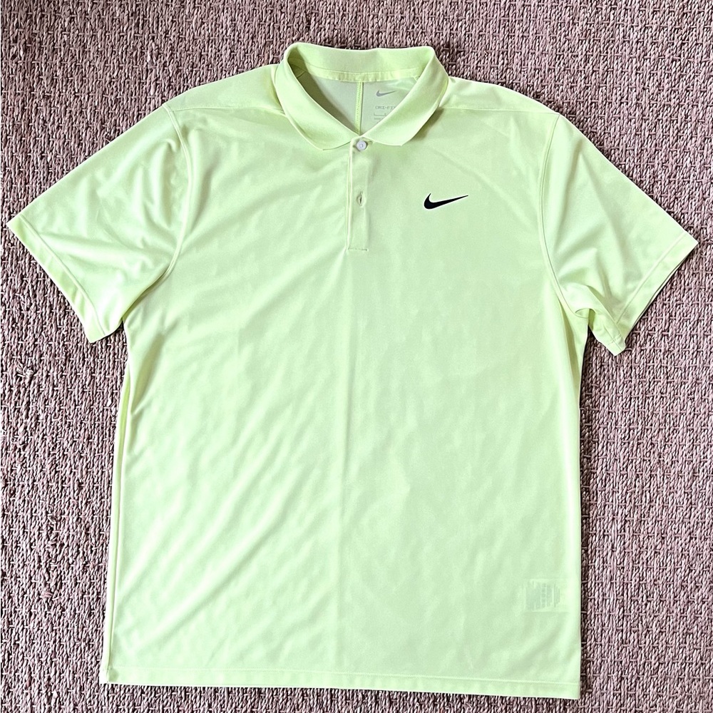 Nike Men’s DriFit Standard Fit Polo Shirt Large Yellow
